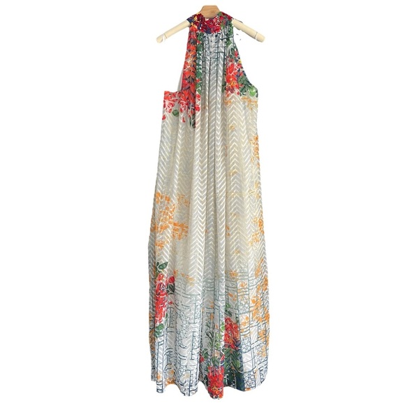 Bhanuni by JYOTI | Anthropologie | The Marilla Maxi Dress Halter Embroidery Boho - Picture 12 of 13